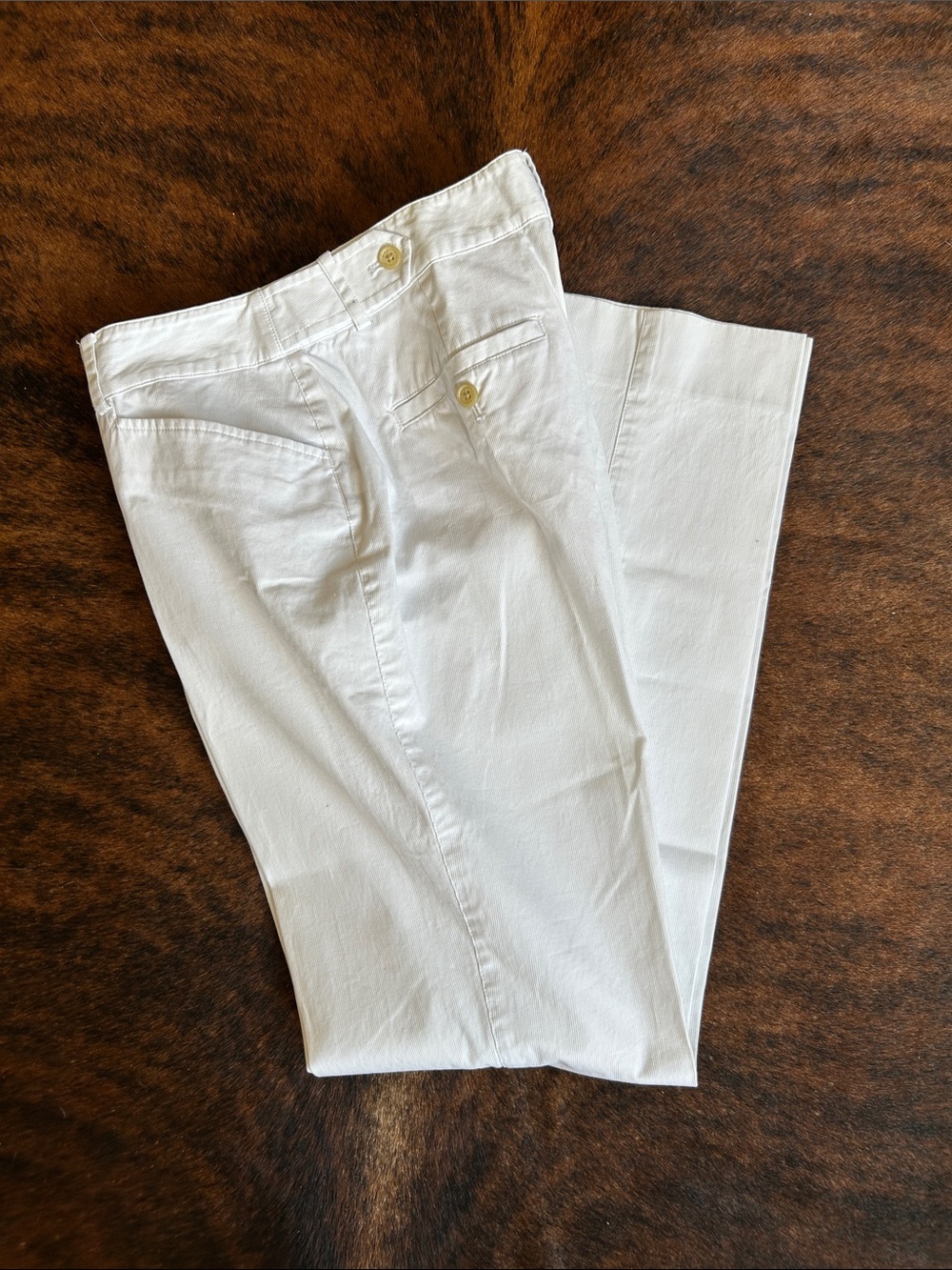 Ralph Lauren White Straight-Leg Women's Pants
